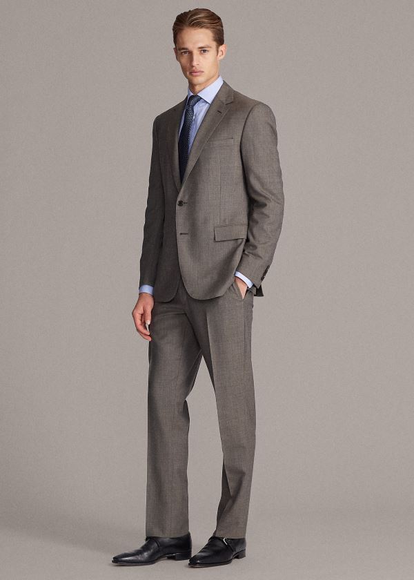 Traje Ralph Lauren Gregory Wool Sharkskin Homem 57031-HDJY